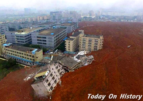 深圳山体滑坡事故现场