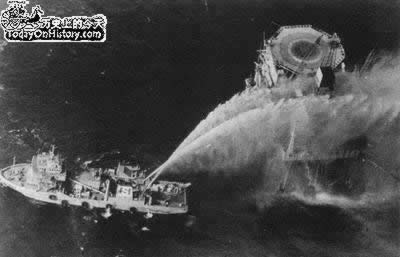 北海油井泄漏造成大片海面浮油(Todayonhistory.com)