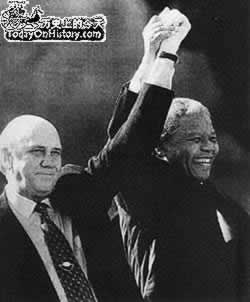 曼德拉在宣誓就任南非总统